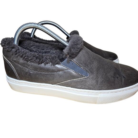 M. Gemi The Cerchio Sherling Slip On  Shoes Gray Womens 9.5 EU 40 Made in Italy - Picture 1 of 7